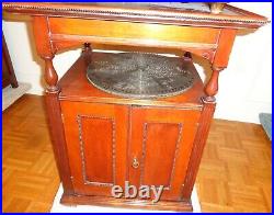 Antique Coin Operated Polyphon 15 1/2 Double Comb With Stand & 10 Discs