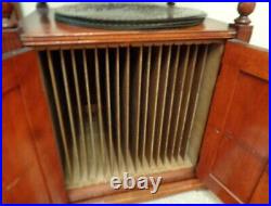 Antique Coin Operated Polyphon 15 1/2 Double Comb With Stand & 10 Discs