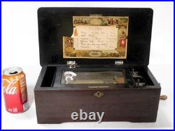 Antique Columbia Six Airs Swiss Cylinder Music Box 6 Songs VIDEO