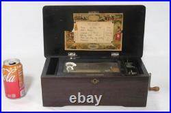 Antique Columbia Six Airs Swiss Cylinder Music Box 6 Songs VIDEO
