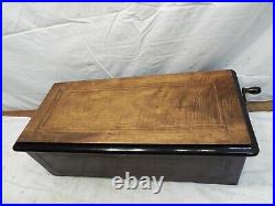 Antique Columbia Swiss 9 Cylinder Music Box 12 Airs Song Tune 39 Note