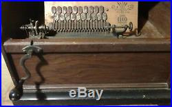 Antique Concert Roller Organ Hand Crank Organette w 12 Tune Cobs Phonograph