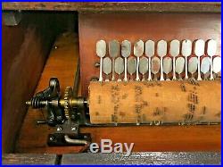 Antique Concert Roller Organ Works Plays 15 Cobs Late 1800s Crank Music Box Nice