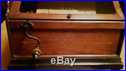 Antique Concert Roller Organ Works Plays 19 Rollers Late 1800s Crank Music Box