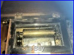 Antique Crank Cylinder Music Box