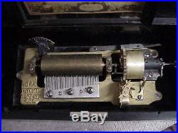 Antique Cylinder 6 Tune Columbia Music Box Circa 1884 Paillard