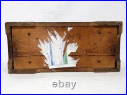 Antique Cylinder Marquetry Inlay Wooden Music Box Plays Long Time, Nice Tone