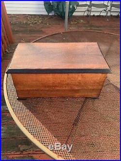 Antique Cylinder Music Box 10 Tune 3 Bell Box Butterfly Strikers