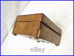 Antique Cylinder Music Box 2 Aires/Songs/Tune 50 Note Needs Love Wood Burl Box