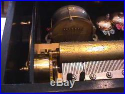 Antique Cylinder Music Box / Bells Drum Zither