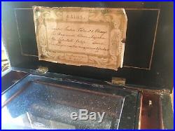 Antique Cylinder Music Box Circa 1800s Needs Restoration