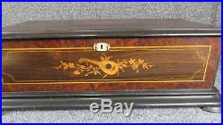 Antique Cylinder Music Box Top quality Rosewood inlay Case