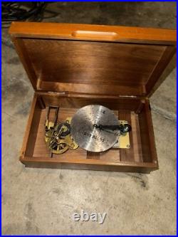 Antique Disc Music Box Barcarolle Switzerland Original Plays well Barcarolle