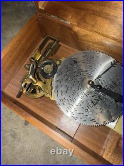 Antique Disc Music Box Barcarolle Switzerland Original Plays well Barcarolle