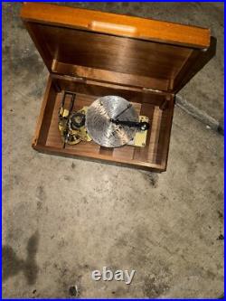 Antique Disc Music Box Barcarolle Switzerland Original Plays well Barcarolle
