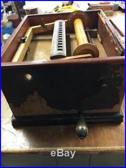 Antique Early Organette Music Box Roller Organ Works Case Needs Restoration