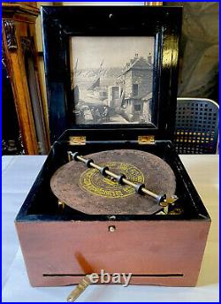 Antique Early Symphonion Music Box- Paul Lochmanns & Ellis Parrs