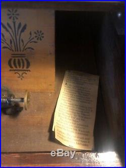 Antique Early Working Hand Winding Chautauqua Roller Organ Instrument Music Box