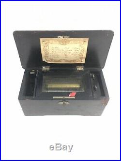 Antique Etouffoirs En Acier Music Box 6 Song Cylinder Lot 3923