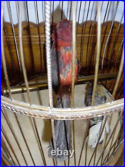 Antique French Automation Double Singing Bird Cage with Hand Crank