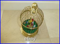Antique French Automaton Singing Bird Cage Music Box With Unique Singing Tone