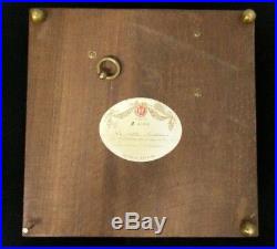 Antique French Working HP Paris 2 Airs Burl Wood Inlaid Music Box W Label C5-12