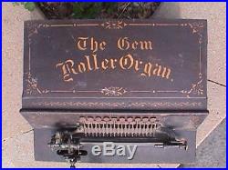 Antique GEM Roller Organ Pinned COB Reed PLAYER As Is Non Playing VG Condition