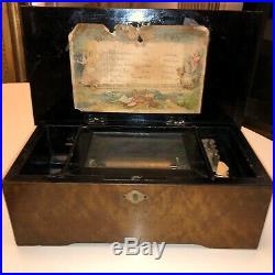 Antique Gautschi & Sons Swiss 6 Airs Cylinder Music Box