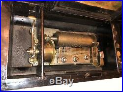 Antique Gautschi & Sons Swiss 6 Airs Cylinder Music Box