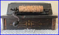 Antique Gem Roller Organ Music Box and 4 Music Cobs