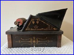 Antique Gem Roller Organ Music Box and 4 Music Cobs