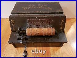 Antique Gem Roller Organ Music Machine Primitive