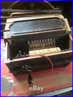 Antique Gem Roller Organ Tabletop Music Box With One Cobb