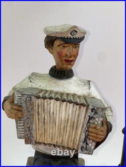 Antique German Black Forest Whistling Navy Sailor Music Box Karl Griesbaum Lamp