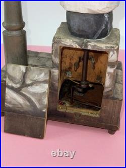 Antique German Black Forest Whistling Navy Sailor Music Box Karl Griesbaum Lamp