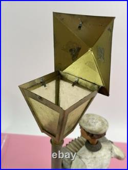 Antique German Black Forest Whistling Navy Sailor Music Box Karl Griesbaum Lamp