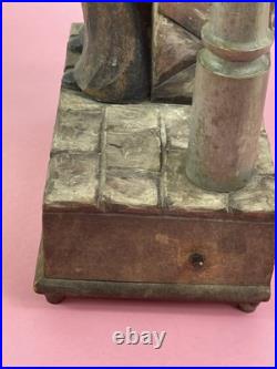 Antique German Black Forest Whistling Navy Sailor Music Box Karl Griesbaum Lamp