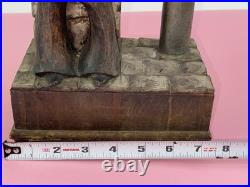 Antique German Black Forest Whistling Navy Sailor Music Box Karl Griesbaum Lamp