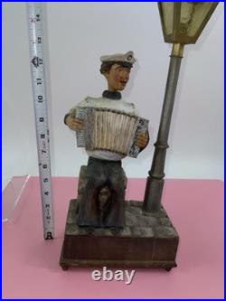 Antique German Black Forest Whistling Navy Sailor Music Box Karl Griesbaum Lamp