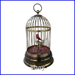 Antique German Brass Singing Bird Cage Music Box Automaton Karl Griesbaum NR