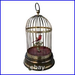 Antique German Brass Singing Bird Cage Music Box Automaton Karl Griesbaum NR Antique German Brass Singing Bird Cage Music Box Automaton Karl Griesbaum NR