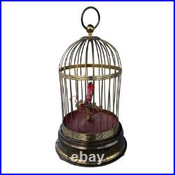 Antique German Brass Singing Bird Cage Music Box Automaton Karl Griesbaum NR