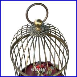 Antique German Brass Singing Bird Cage Music Box Automaton Karl Griesbaum NR