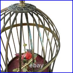 Antique German Brass Singing Bird Cage Music Box Automaton Karl Griesbaum NR