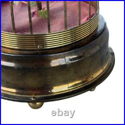 Antique German Brass Singing Bird Cage Music Box Automaton Karl Griesbaum NR