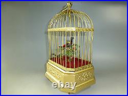 Antique German Karl Griesbaum Singing Bird Cage Music Box Automaton (see Video)