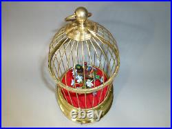 Antique German Karl Griesbaum Singing Bird Cage Music Box Automaton (see Videos)