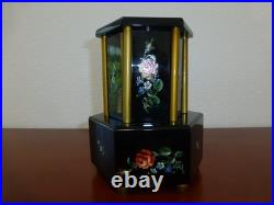 Antique German Music Box Wooden Cigarette Lipstick Dispenser Hand Painting Doors Antique German Music Box Wooden Cigarette Lipstick Dispenser Hand Painting Doors