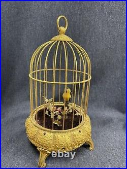 Antique German Singing Birdcage Music Box Not Working FOR PARTS OR REPAIR 10.3T