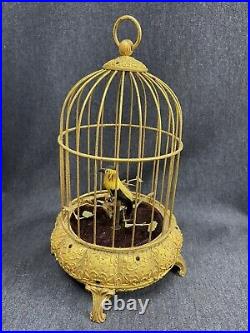 Antique German Singing Birdcage Music Box Not Working FOR PARTS OR REPAIR 10.3T